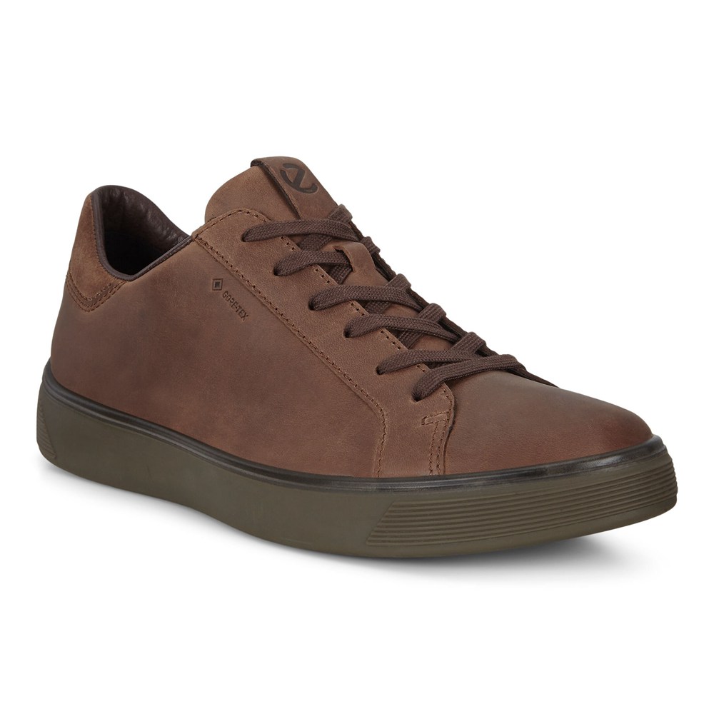 ECCO Mens Sneakers Brown - Street Trays - NJI-076539